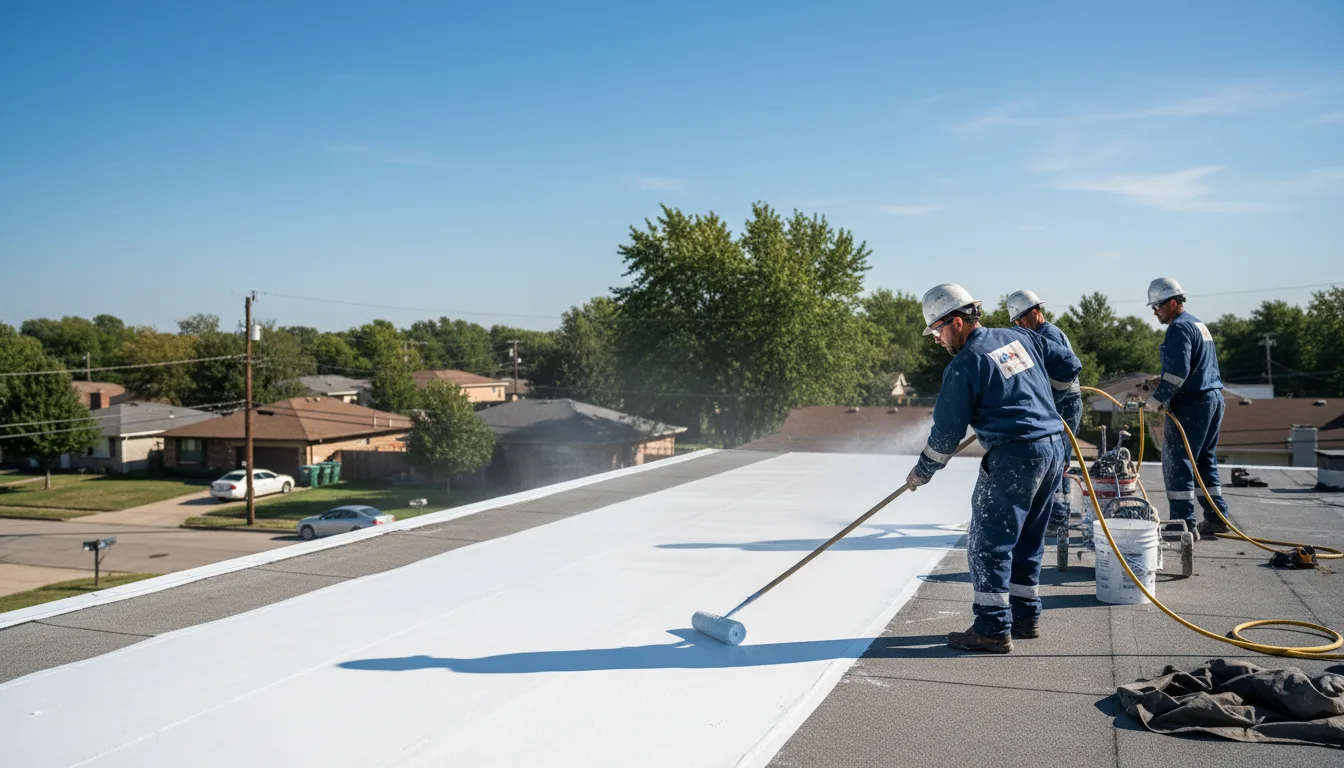 Commercial roof coating in Kincaid, KS near me
